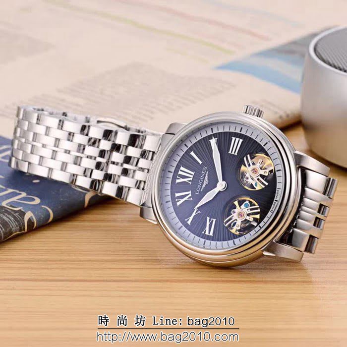 LONGINES浪琴 新品上市恒動雙飛輪 精品男士腕表 WSS1697